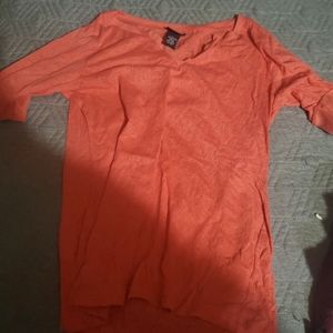 Fitted 3/4 Sleeve V Neck Tee